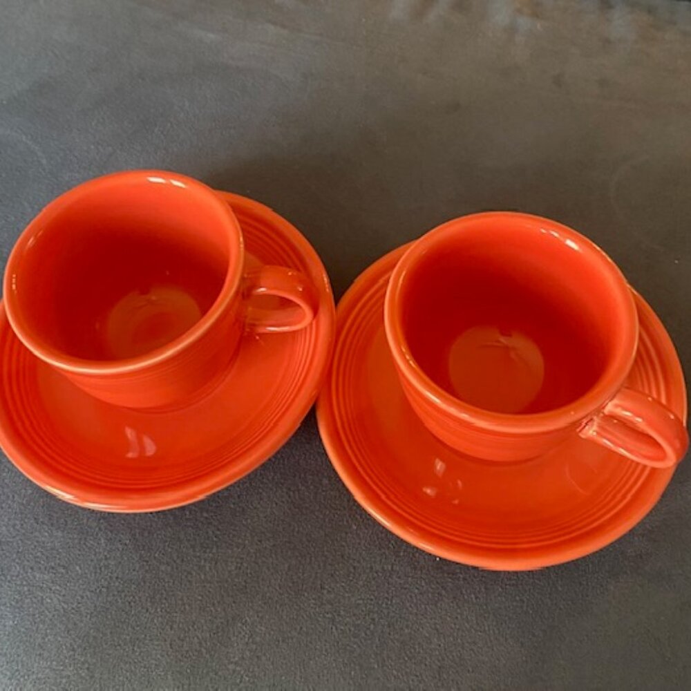 Fiesta Coffee Cup and Saucer Set